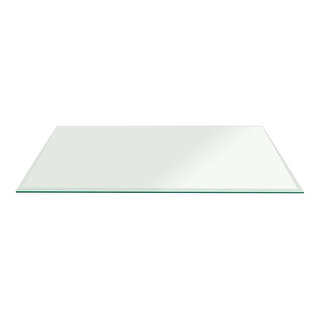 Fab Glass and Mirror Clear Tempered Top 24x48 Rectangle 1/2 Thick with  Flat Edge Radius Corner Replacement Dining, Coffee, Patio Table, Tabletop