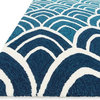 Loloi Venice Beach VB-20 Easy Care In/out Area Rug, Blue and Ivory, 5'x7'6"