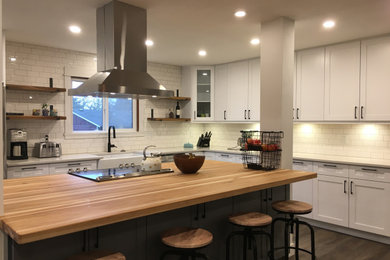 Inspiration for a contemporary kitchen remodel in Vancouver
