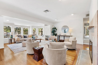 Inspiration for a transitional living room remodel in Boston