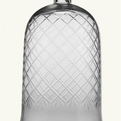 Elegant Etched Glass Cloche - Decorative Jars And Urns