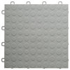 12"x12" Interlocking Garage Flooring Tiles, Coin Top, Set of 30, Gray