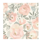 Rose Peachy Keen Peel and Stick Wallpaper, Pink, Bolt