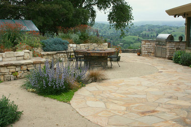 Example of a huge classic backyard patio design in San Francisco