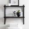 Meridien Wood Wall Shelf, Black 24x8x24