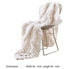 Benzara BM242781 Throw Blanket With Hand Knitted Acrylic Fabric, Cream