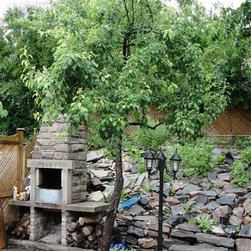 Stone Fireplace and BBQ - Outdoor Fireplaces
