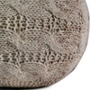 Os Hand-Knit Wool Pouf, Ivory