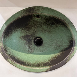 15&rdquo; x 12&rdquo; Verdigris drop-in sink - Bathroom Sinks