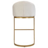 Torano 26" Upholstered Counter Stool, Cream/Gold