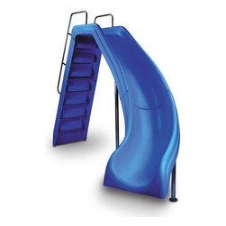 Inter-Fab Wild Ride Right Curve Complete Pool Slide - Blue - Hot Tub And Pool Accessories