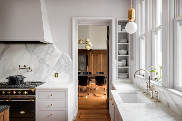 Transitional Kitchen by Jessica Helgerson Interior Design
