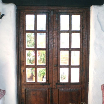 Wood Doors With Operable Wood & Glass Windows