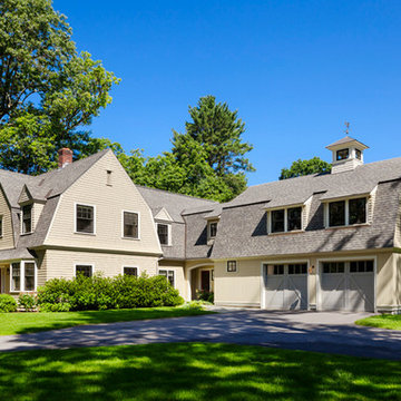 Gambrel garage and house addition