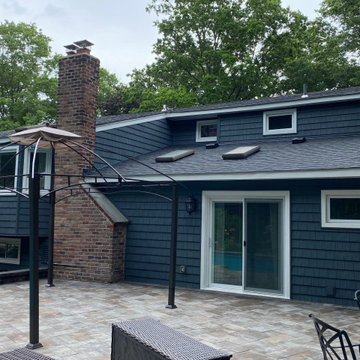 Greenlawn Siding - Midnight Blue & Mission Point | Alpha Windows & Siding