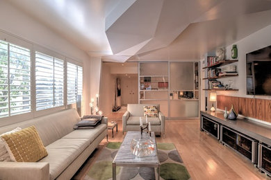 Trendy living room photo in Los Angeles