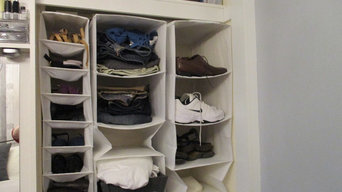 Maximise organisational space in a built in wardrobe