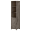 kathy ireland�  Cottage Grove Tall Narrow 5 Shelf Bookcase with Door -...