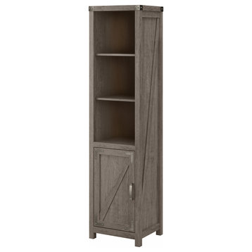 kathy ireland�  Cottage Grove Tall Narrow 5 Shelf Bookcase with Door -...