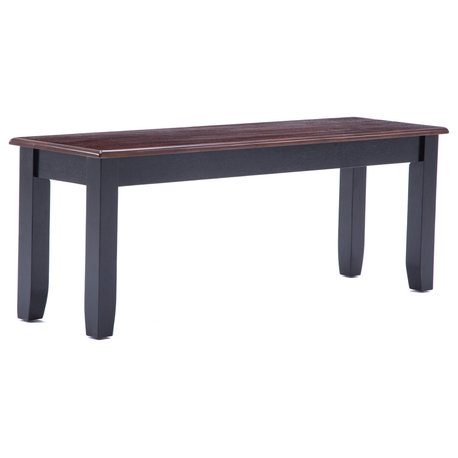 Bloomington Bench, Black/Cherry