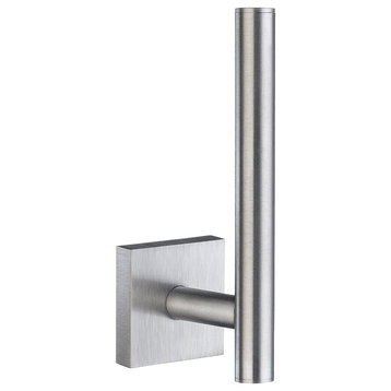 House Spare Toilet Roll Holder Brushed Chrome