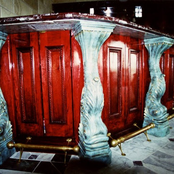 Bar counter support.