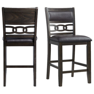 Taylor Counter Height Faux Leather Side Chair Set