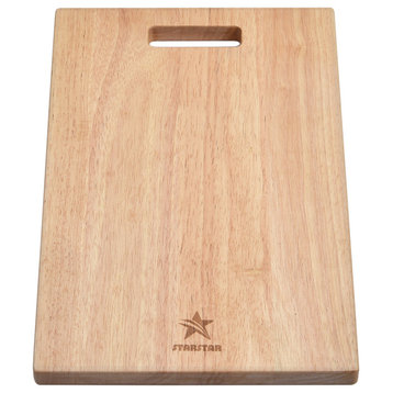 Hardwood Heavy Duty Rubber Wood Cutting Board For Kitchen, 9.75x17.7/8