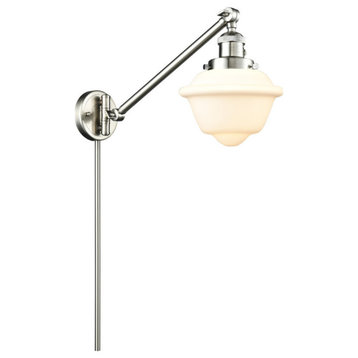Innovations 1-LT Small Oxford 25" Swing Arm - Brushed Satin Nickel