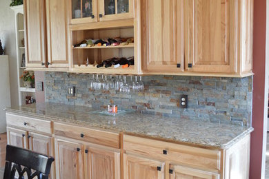 Sutton Cliffs Hickory with Cambria Buckingham and custom tile backsplash