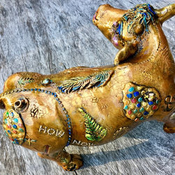 Tracey Keller Luxury Bronze Sculpture - Cow - Sculptures