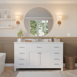 Caroline 60'' White Bathroom Vanity - Bathroom Vanities And Sink Consoles