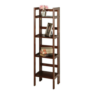 30 3 Tier Milan Storage Shelf or Bookshelf Long Walnut - Winsome