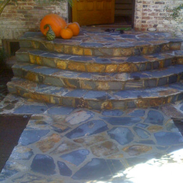 New Stone Entry Steps and Walkway by MMCC