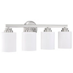 Craftmade Lighting - Craftmade Lighting 50504-BNK-WG Bolden - Four Light Bath Vanity - Bold clean lines and gentle curves offer an eleganBolden Four Light Ba Brushed Polished NicUL: Suitable for damp locations Energy Star Qualified: n/a ADA Certified: n/a  *Number of Lights: Lamp: 4-*Wattage:100w A19 Medium Base bulb(s) *Bulb Included:No *Bulb Type:A19 Medium Base *Finish Type:Brushed Polished Nickel