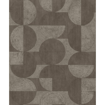 Barcelo Brown Circles Wallpaper Bolt