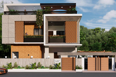 Mr. Santhosh's 50x60 Traditional & Contemporary Residence