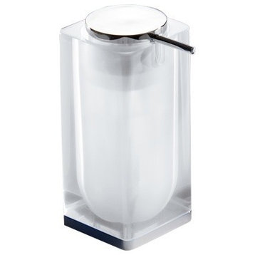 Square Counter Soap Dispenser, Transparent