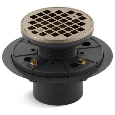 Kohler Round Design Tile-In Shower Drain, Vibrant Brushed Bronze