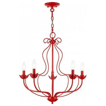 5 Light Chandelier In Transitional Style-23 Inches Tall and 23 Inches
