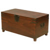 Rustic Hand Crafted Mango Wood and Iron Storage Trunk