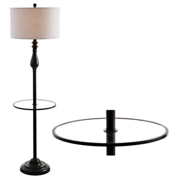 Laine 60" Metal LED Side Table and Floor Lamp, Oil Rubbed Bronze