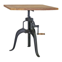 Crank Bar Table Square - Indoor Pub And Bistro Tables