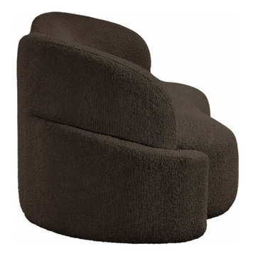 Principessa Boucle Fabric Sofa - Brown