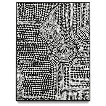 "Clustered Dots A" Oversized Framed Canvas, 60" x 40"