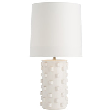 Robertson Table Lamp, 1-Light, Ivory Crackle Porcelain Ivory Shade/ 31.5"H