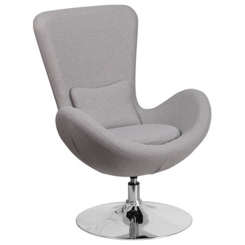 Fabric Egg Series Chair, Light Gray Fabric