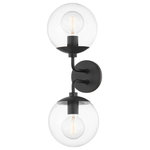 Mitzi by Hudson Valley Lighting - Meadow 2-Light Wall Sconce, Old Bronze Finish, Clear Glass - Clear incandescent Bulbs (Not Included) inside clear globe shades make Meadow the clear choice anywhere you want to add bright, beautiful light. A flash of metal at the shade cap and Bulbs (Not Included) base gives the piece a splash of color.