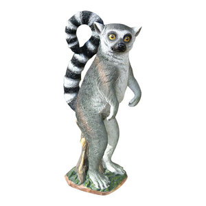 MADAGASCAR RING TAIL LEMUR STATUE Monkey Sculpture Outdoor Garden Yard Lawn Art