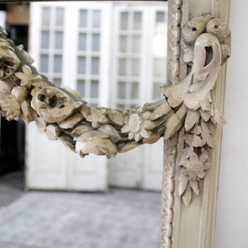20th Century Painted and Carved French Style Mirrors